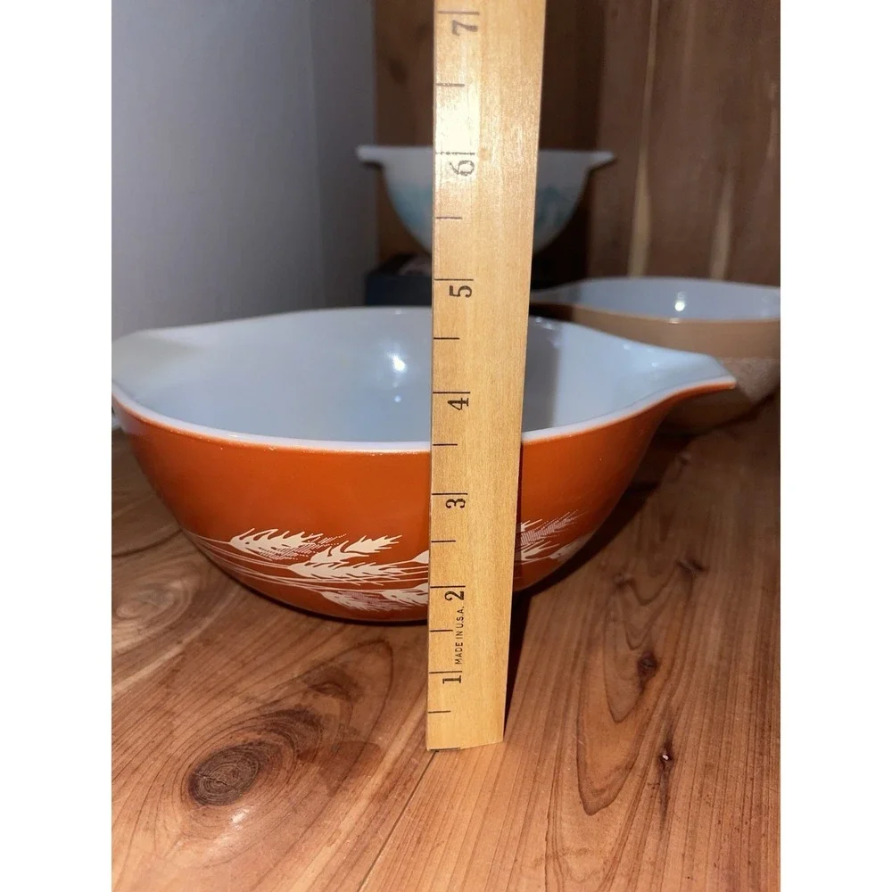 Vintage PYREX Autumn Harvest Cinderella Mixing Bowl # 443 Fall Thanksgiving